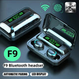 Fone de Ouvido TWS F9-5 Bluetooth, Fones de Ouvido Sem Fio, Headphones HiFi Estéreo, Earbuds Esportivos com Microfone e Viva-Voz