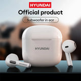 Fones de Ouvido Sem Fio Bluetooth HYUNDAI HY-T02 - Chamadas HD, Earbuds com Som Estéreo HIFI, Baixa Latência, Toque Inteligente e Microfone.